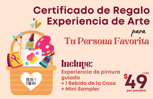Certificado de Regalo Pinta Lo Que Quieras • Choose your Painting Gift Certificate