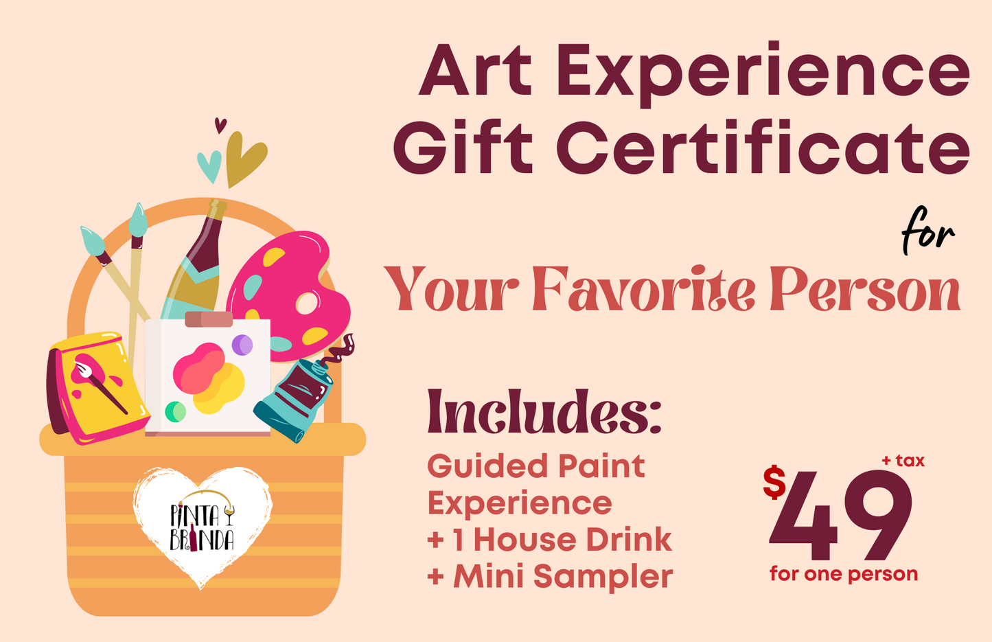 Certificado de Regalo Pinta Lo Que Quieras • Choose your Painting Gift Certificate