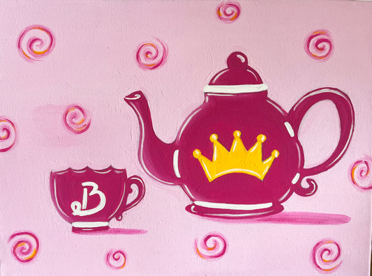 Kit de Pintura (12x16) - Bodegones_ comida y bebida_016_Barbie Tea Party