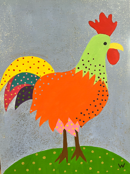Kit de Pintura (12x16) - Aves_06_Kid's Rooster
