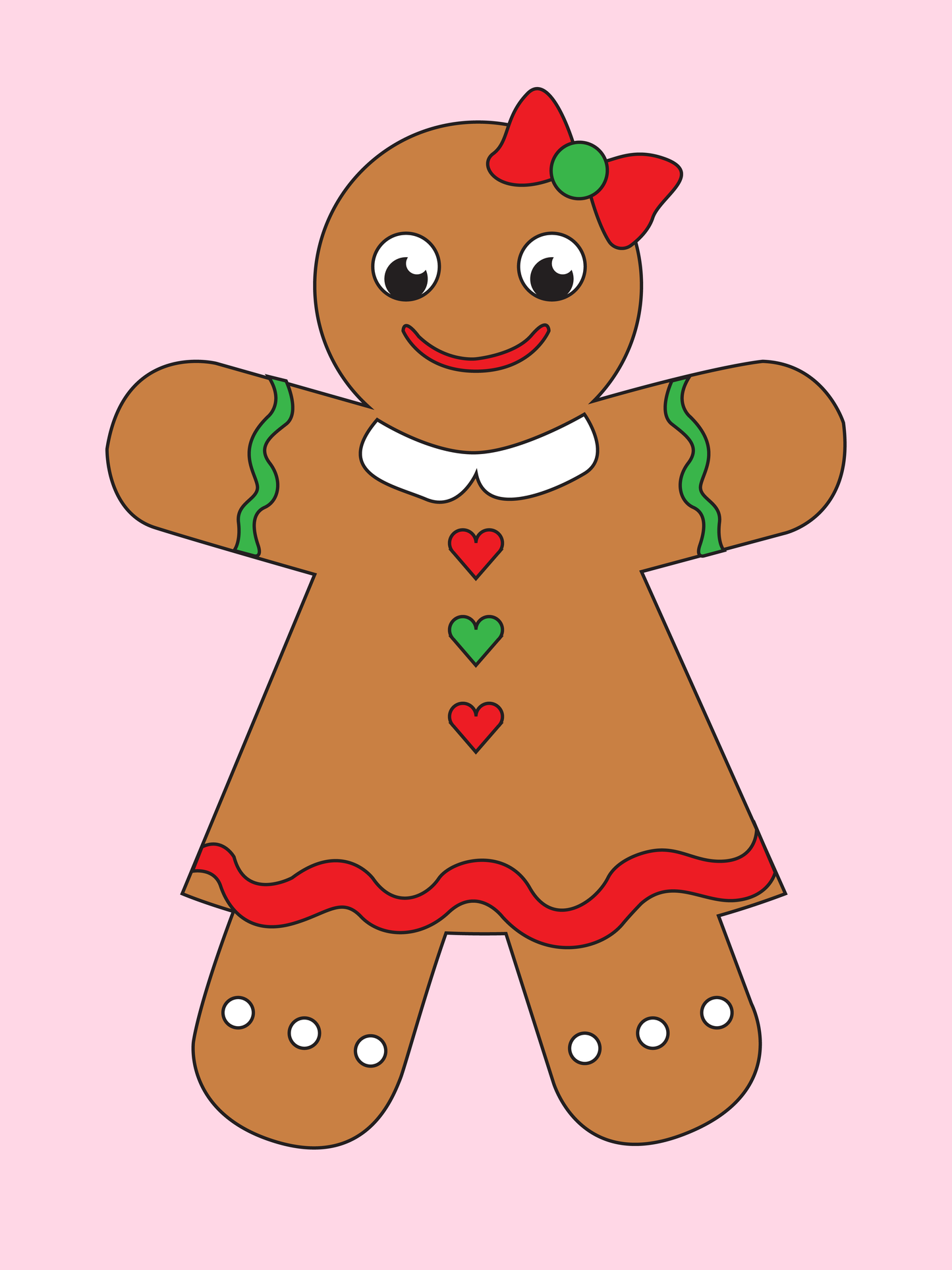 Kit de Pintura (12x16) - Navidad_25_Gingerbread Girl