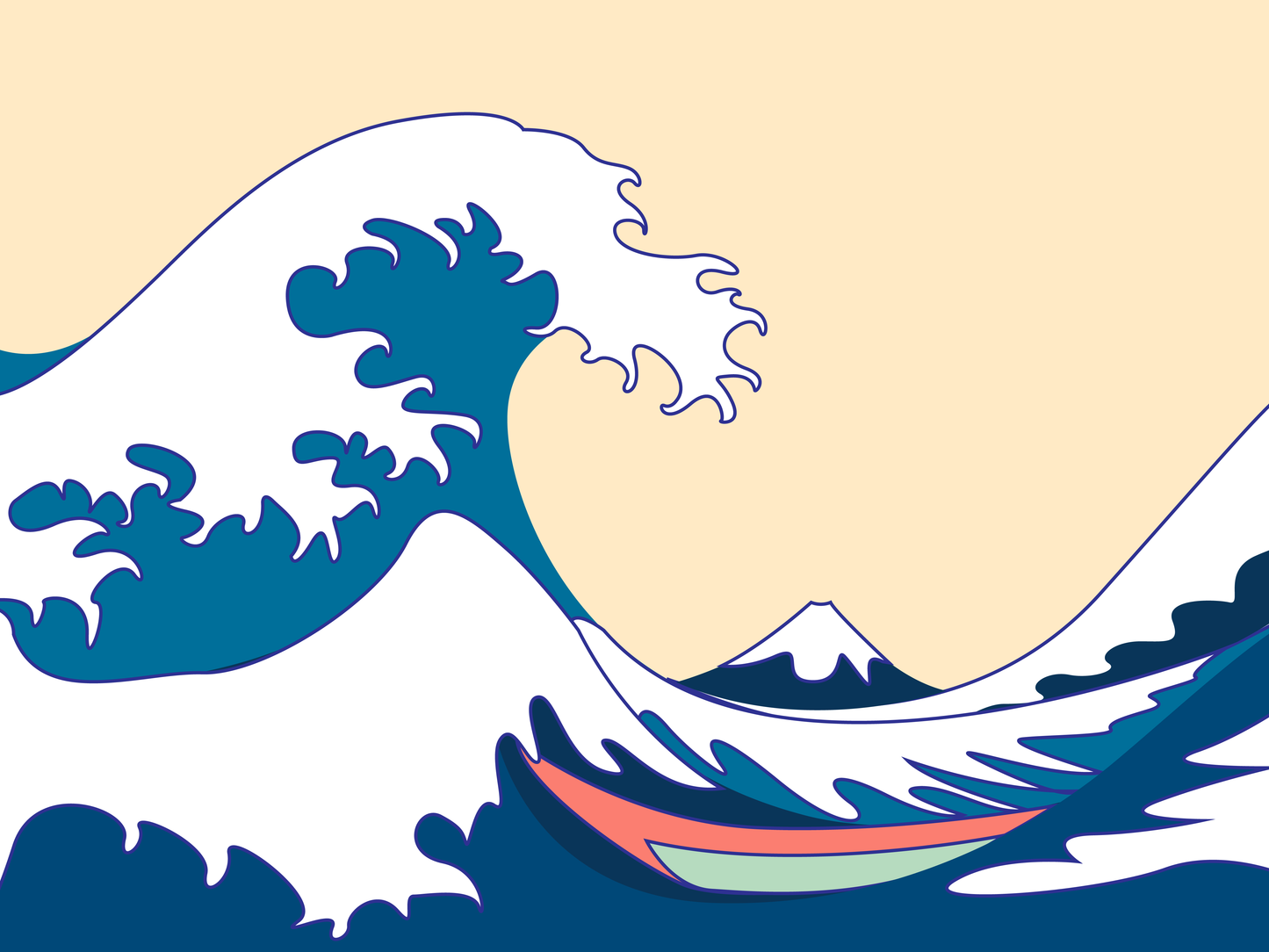 Kit de Pintura (12x16) - Hokusai_Great Wave