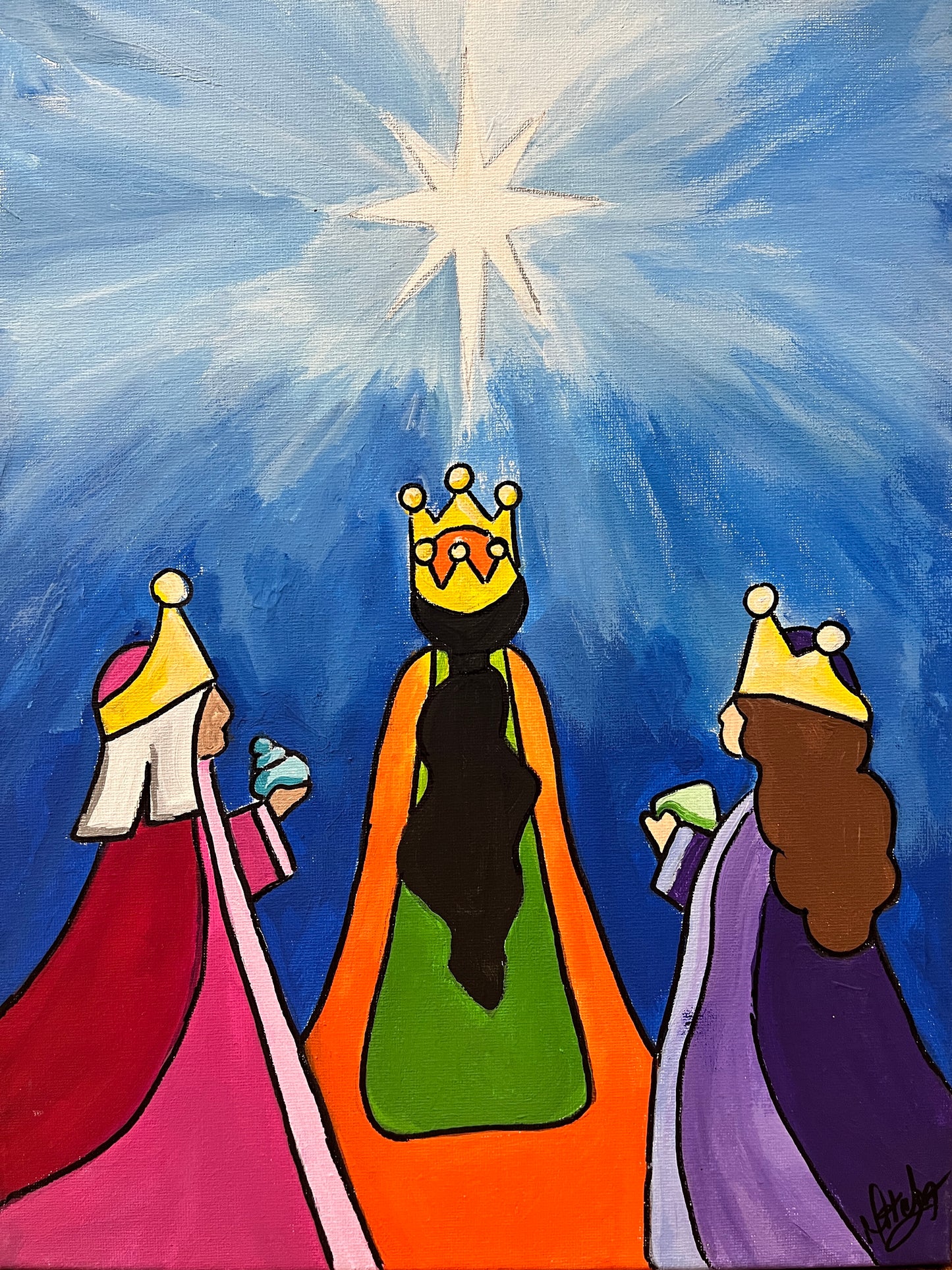 Kit de Pintura (12x16) - Navidad_21_Reinas Magas M