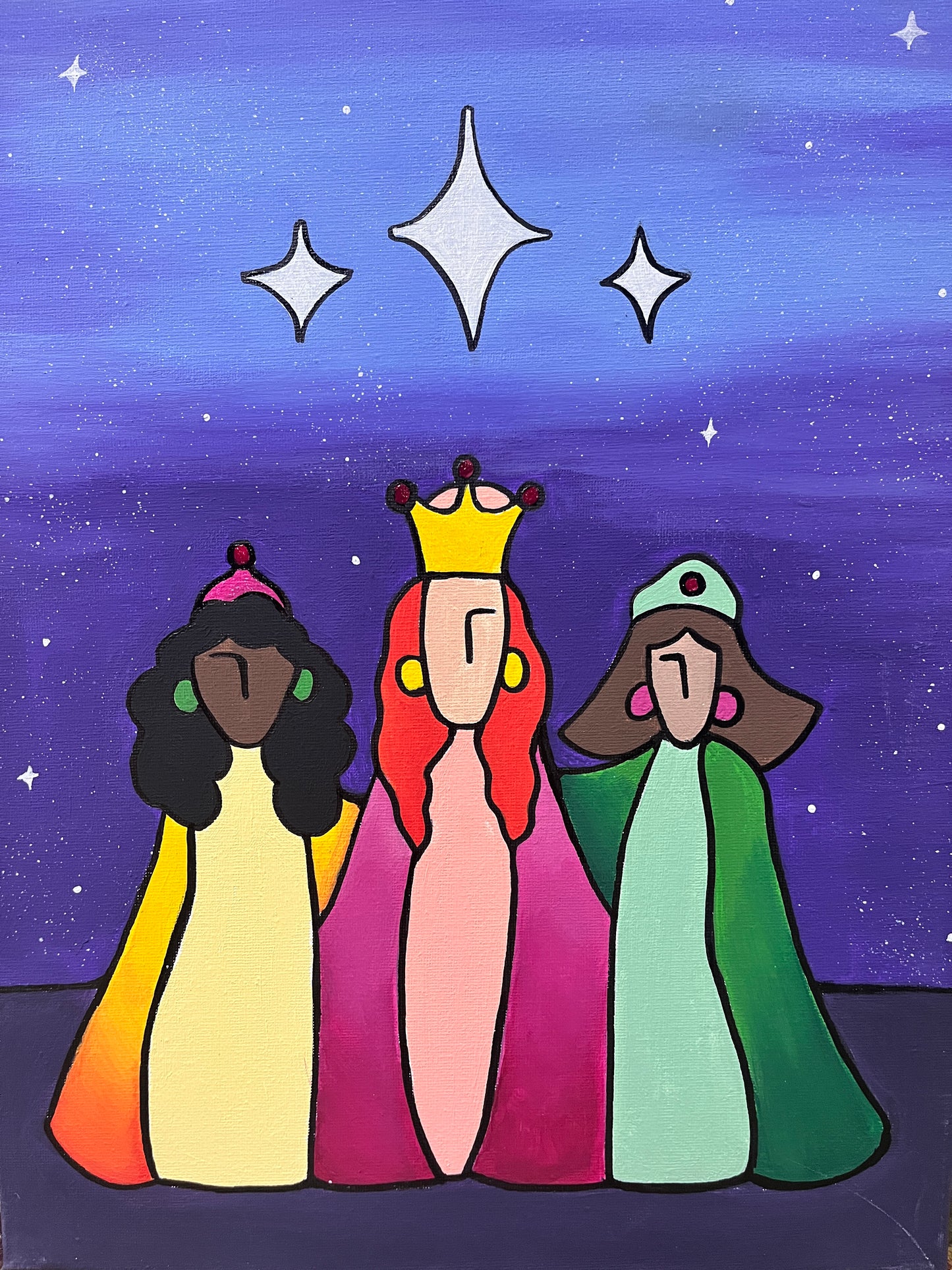 Kit de Pintura (12x16) - Navidad_23_Reinas Magas H