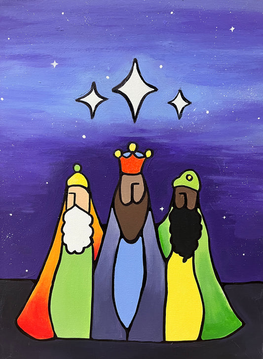 Kit de Pintura (12x16) - Navidad_22_Reyes Magos H