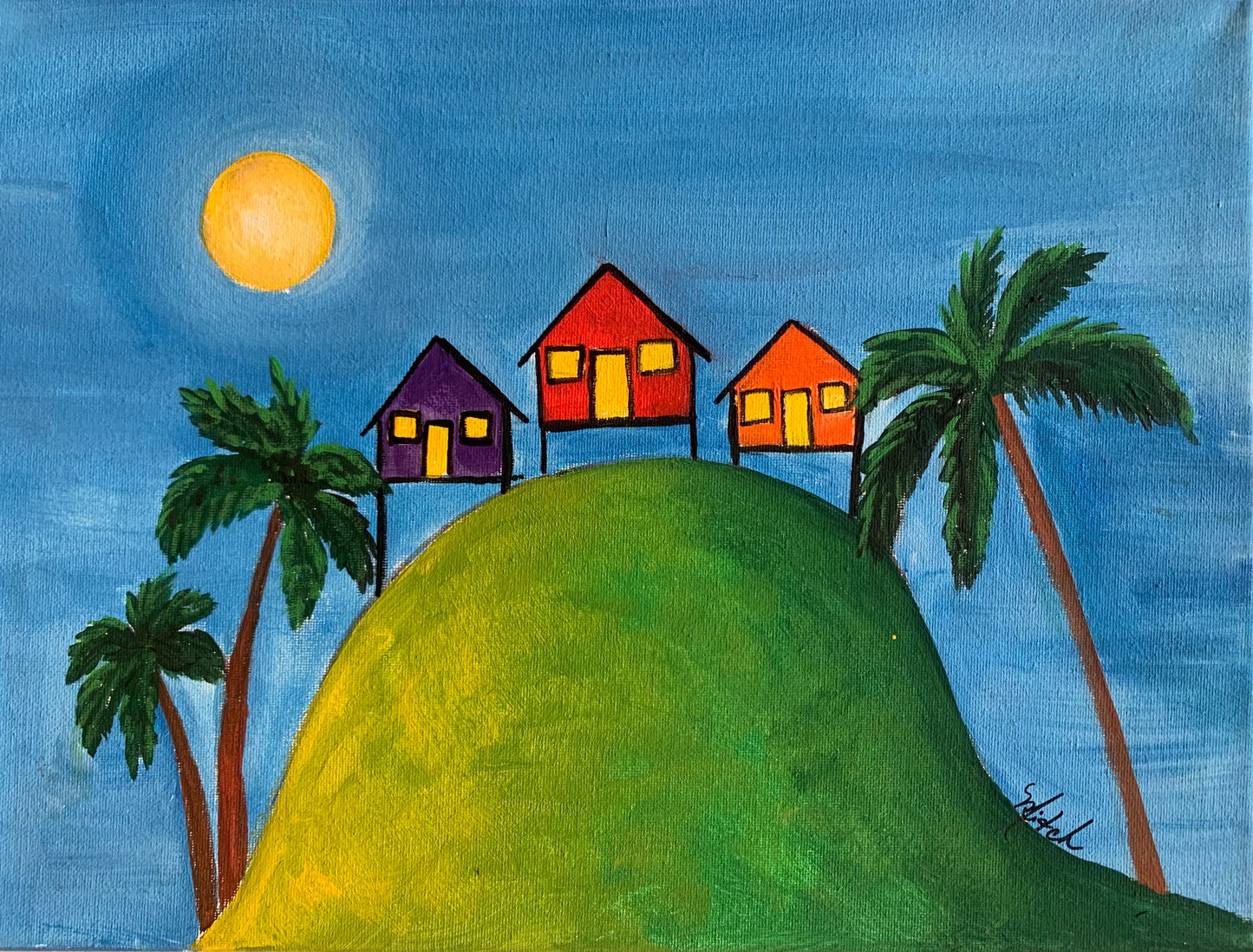 Kit de Pintura (12x16) - Paisajes_Puerto Rico_Casitas