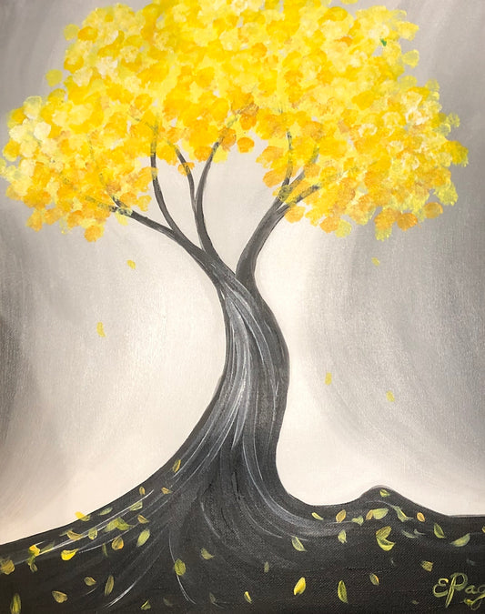 Kit de Pintura (12x16) - Arbol_013_The Golden Blossom