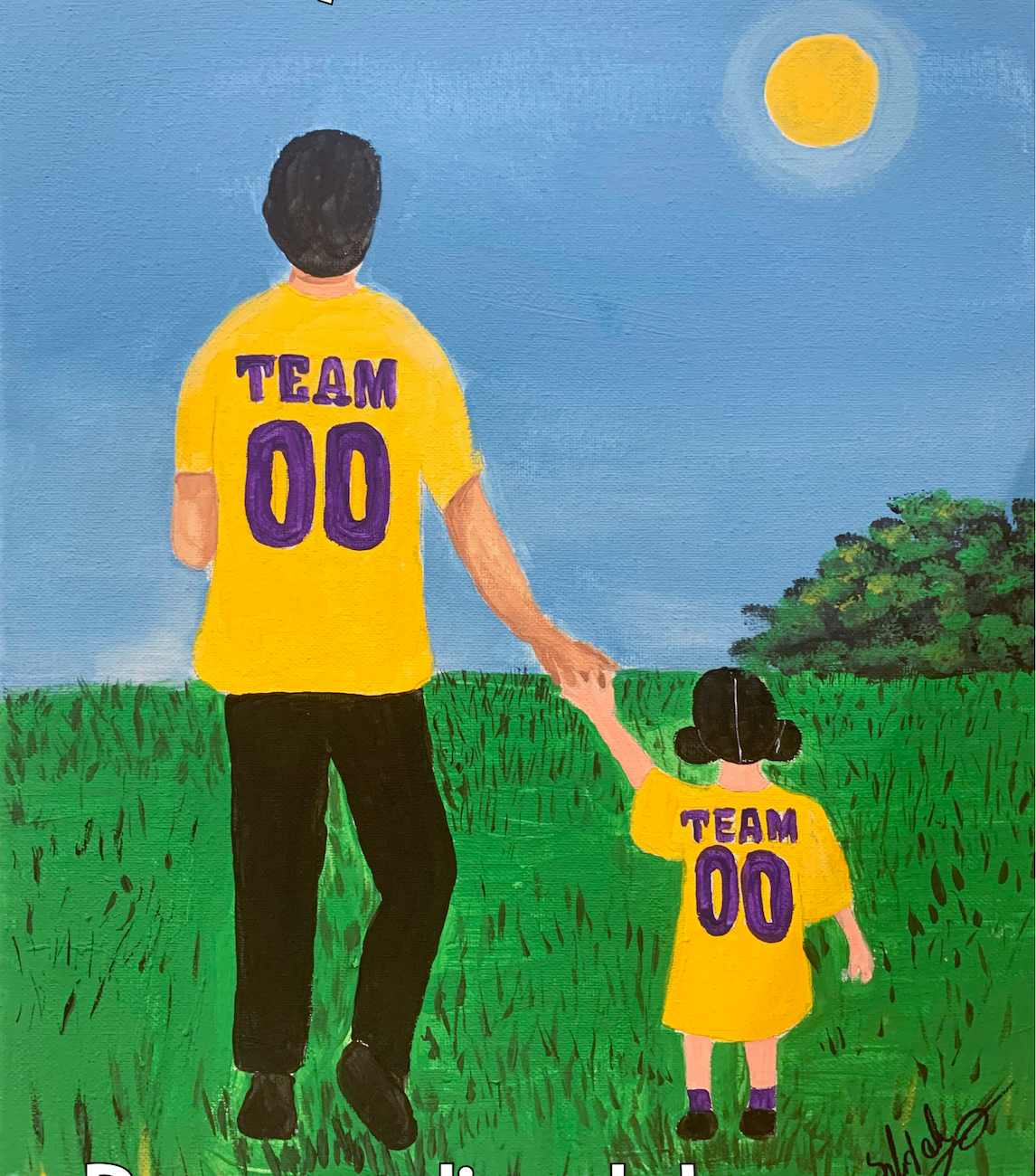 Kit de Pintura (12x16) - Familia_03a_Padre Jersey Hija