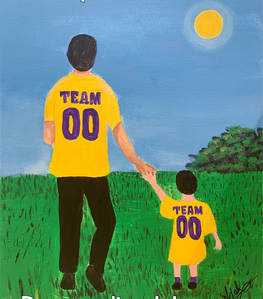 Kit de Pintura (12x16) - Familia_03b_Padre Jersey Hijo