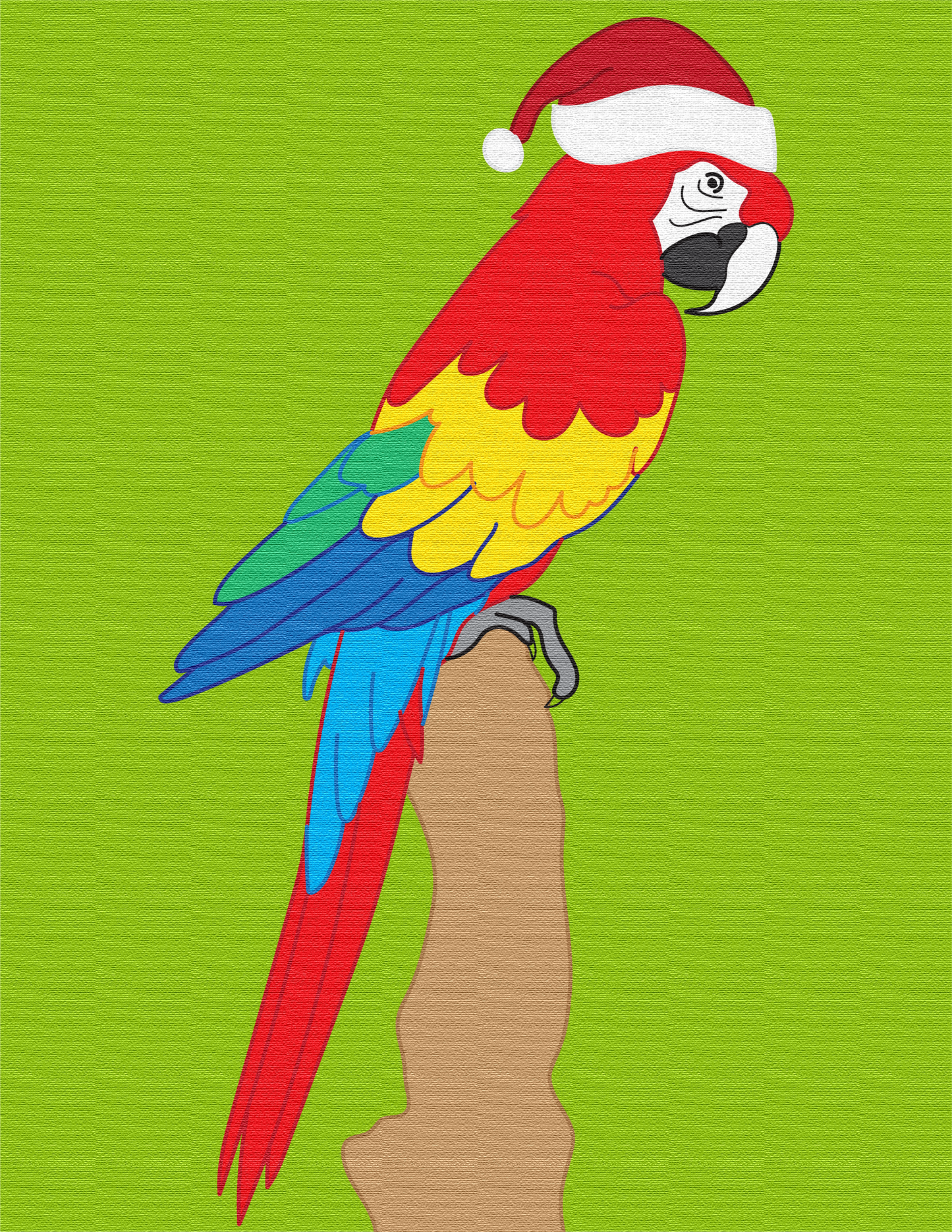 Kit de Pintura (12x16) - Navidad_04_Christmas Parrot