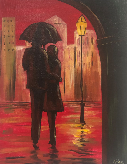 Kit de Pintura (12x16) - Parejas_02_Lovers in the Rain