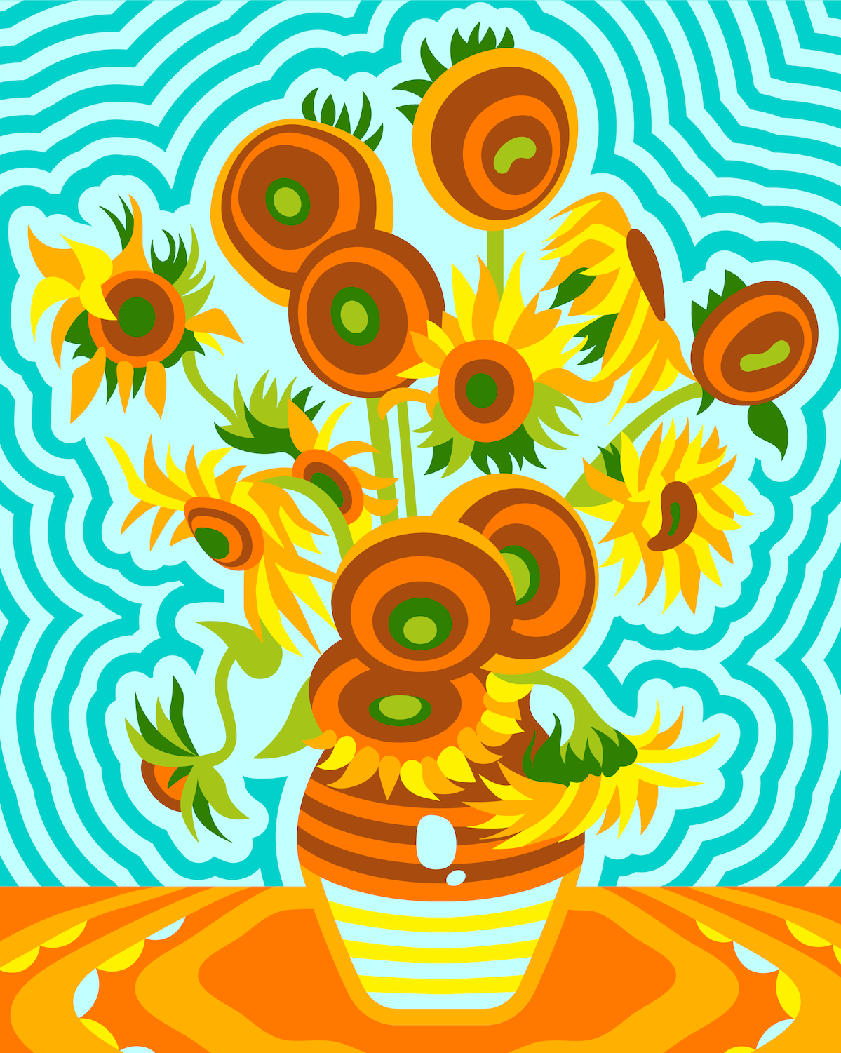 PAINT BY NUMBERS - Sunflowers